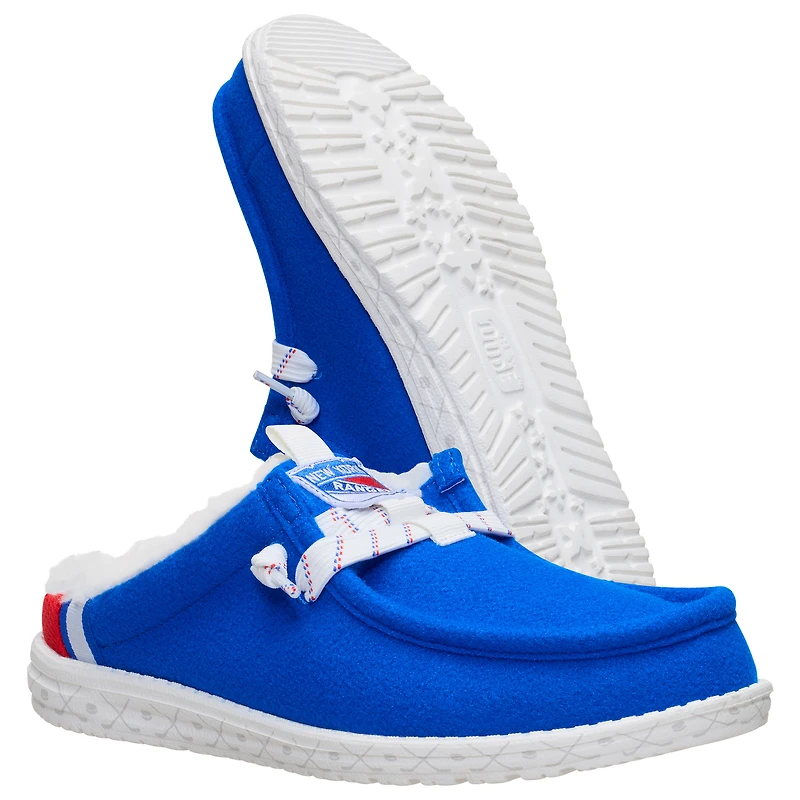 Chaussures décontractées à enfiler Hey Dude Blue New York Rangers Wally pour hommes