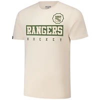 Men's Levelwear Adam Fox Khaki New York Rangers 2024 NHL Military Appreciation Richmond Delta Player Name & Number T-Shirt