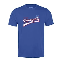 T-shirt rétro Richmond Team 2.0 bleu New York Rangers pour homme Levelwear