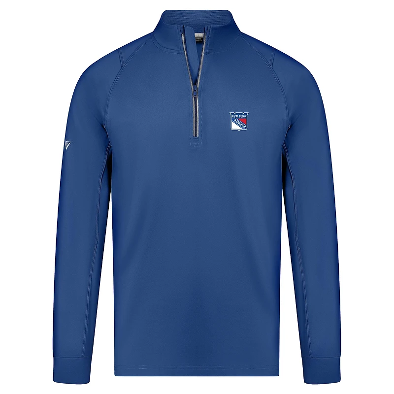 Pull-over zippé à quart de tour Theory Insignia Core Raglan bleu pour homme Levelwear des Rangers New York