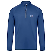 Pull-over zippé à quart de tour Theory Insignia Core Raglan bleu pour homme Levelwear des Rangers New York