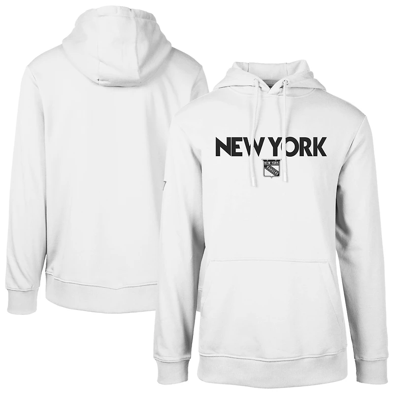 Men's Levelwear White New York Rangers Podium City Capsule Pullover Hoodie