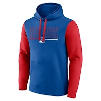 Sweat à capuche en polaire bleu athlétique avec logo New York Rangers Deliver pour homme