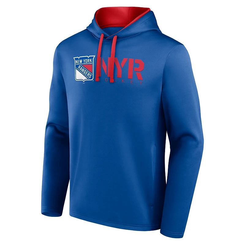 Sweat à capuche bleu athlétique avec logo pour homme des Rangers de New York Head Start