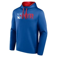 Sweat à capuche bleu athlétique avec logo pour homme des Rangers de New York Head Start