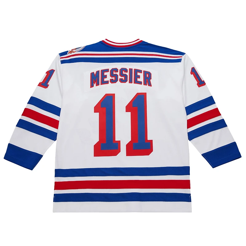 Maillot de jeu puissance blanc Mark Messier pour homme des Rangers New York 1993-94