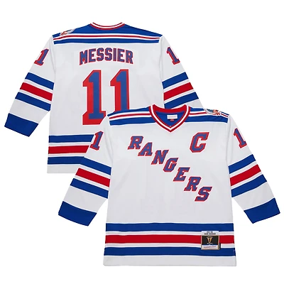 Maillot de jeu puissance blanc Mark Messier pour homme des Rangers New York 1993-94