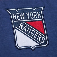 Men's Mitchell & Ness  Blue/Red New York Rangers Legendary Slub Raglan Long Sleeve T-Shirt