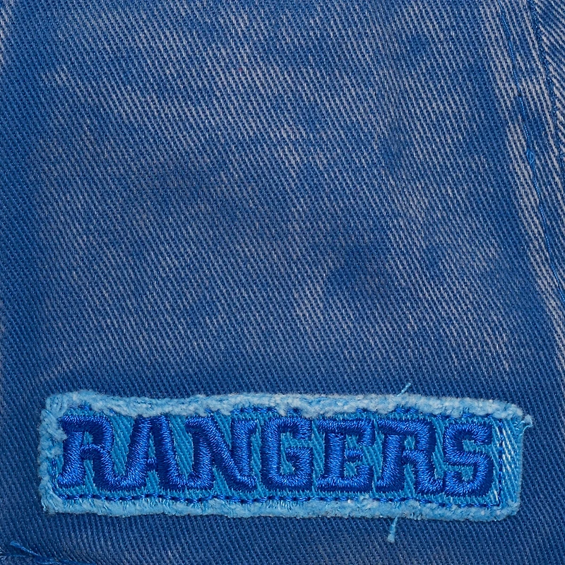 Casquette ajustable Mitchell & Ness bleue New York Rangers Downtown Snow Wash Pro-Crown pour homme