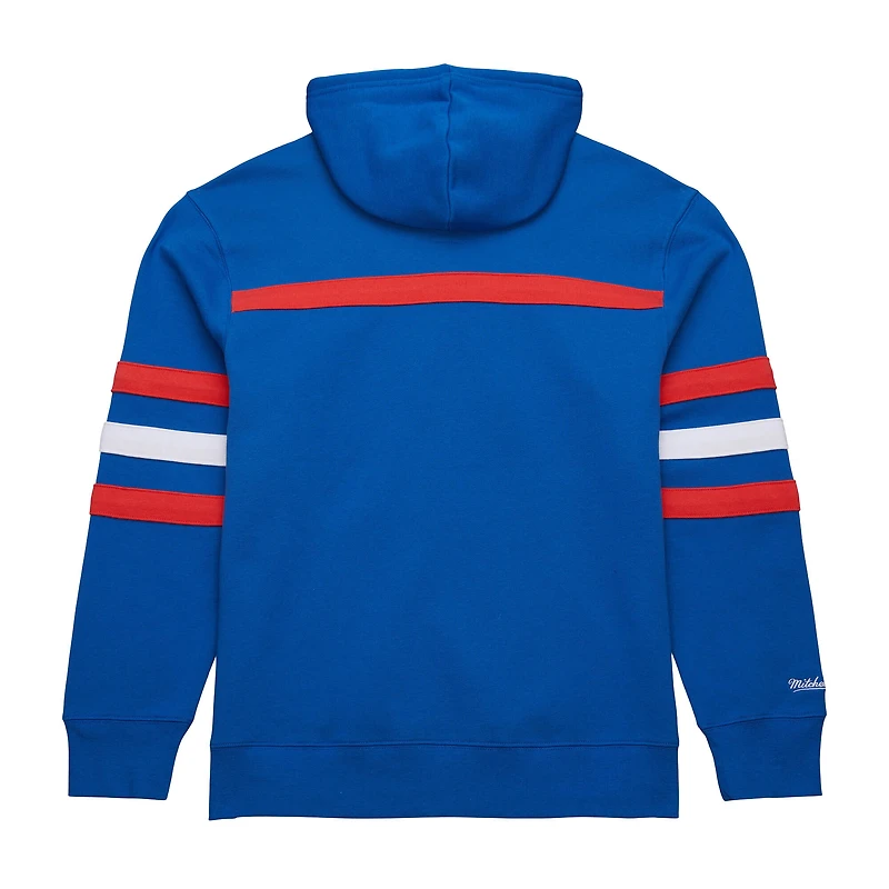 Men's Mitchell & Ness Blue New York Rangers Head Coach Slogan Pullover Hoodie