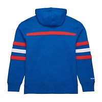 Men's Mitchell & Ness Blue New York Rangers Head Coach Slogan Pullover Hoodie