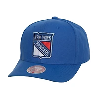 Casquette ajustable Team Ground Pro des New York Rangers Mitchell & Ness pour hommes, bleue