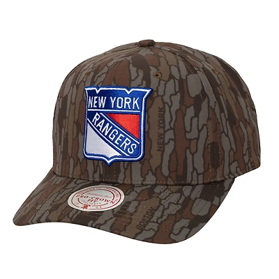 Men's Mitchell & Ness Camo New York Rangers Hidden Camo Pro Crown Adjustable Hat