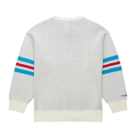 Men's Mitchell & Ness Cream New York Rangers Centennial Retro Logo Sweater