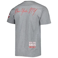 Men's Mitchell & Ness Heather Gray New York Rangers City Collection T-Shirt