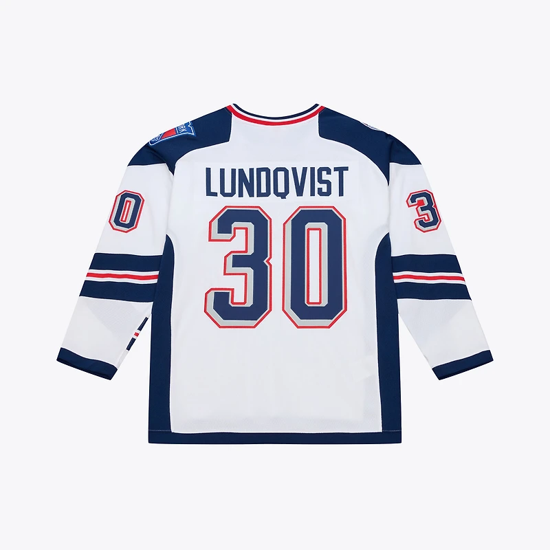 Men's Mitchell & Ness Henrik Lundqvist White New York Rangers 2014 NHL Stadium Series Power Play Jersey