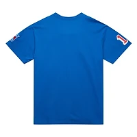 Men's Mitchell & Ness Mark Messier Blue New York Rangers Premium Nickname Vintage Logo T-Shirt