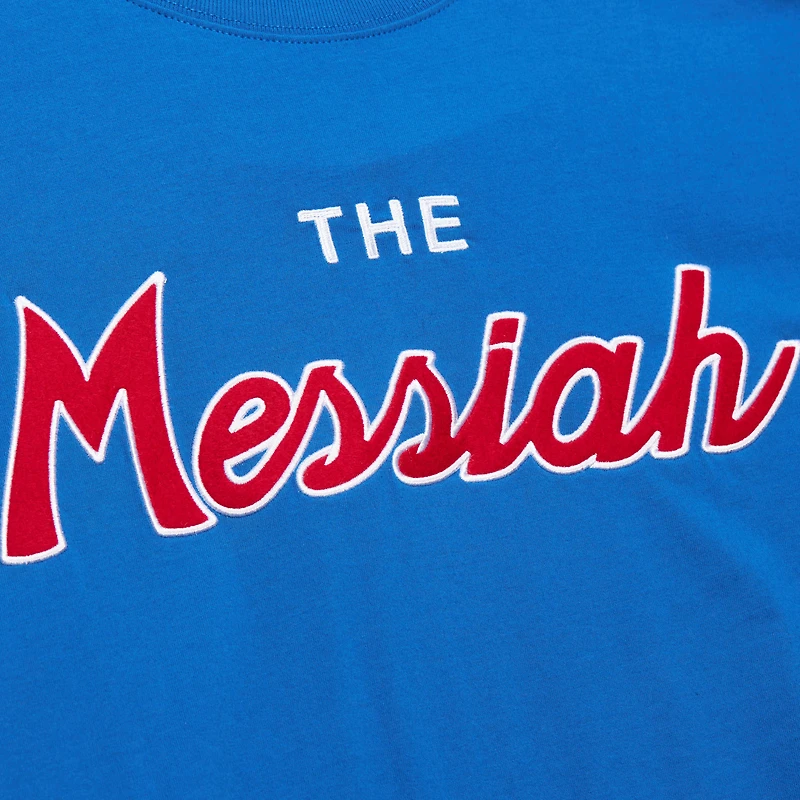 Men's Mitchell & Ness Mark Messier Blue New York Rangers Premium Nickname Vintage Logo T-Shirt