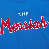 Men's Mitchell & Ness Mark Messier Blue New York Rangers Premium Nickname Vintage Logo T-Shirt