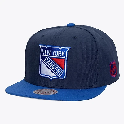Casquette Mitchell & Ness bleu marine New York Rangers Legendary Home Snapback pour homme