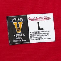 Men's Mitchell & Ness  Red New York Rangers Thermal Henley Long Sleeve T-Shirt