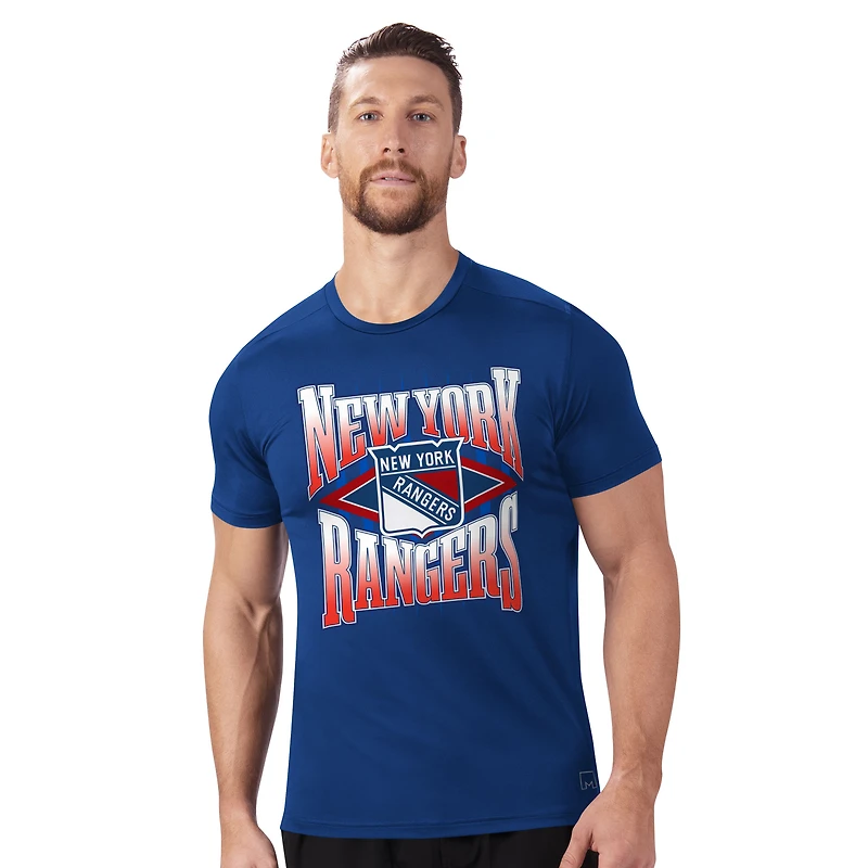 Men's MSX by Michael Strahan Blue New York Rangers Performance Team Graphic T-Shirt