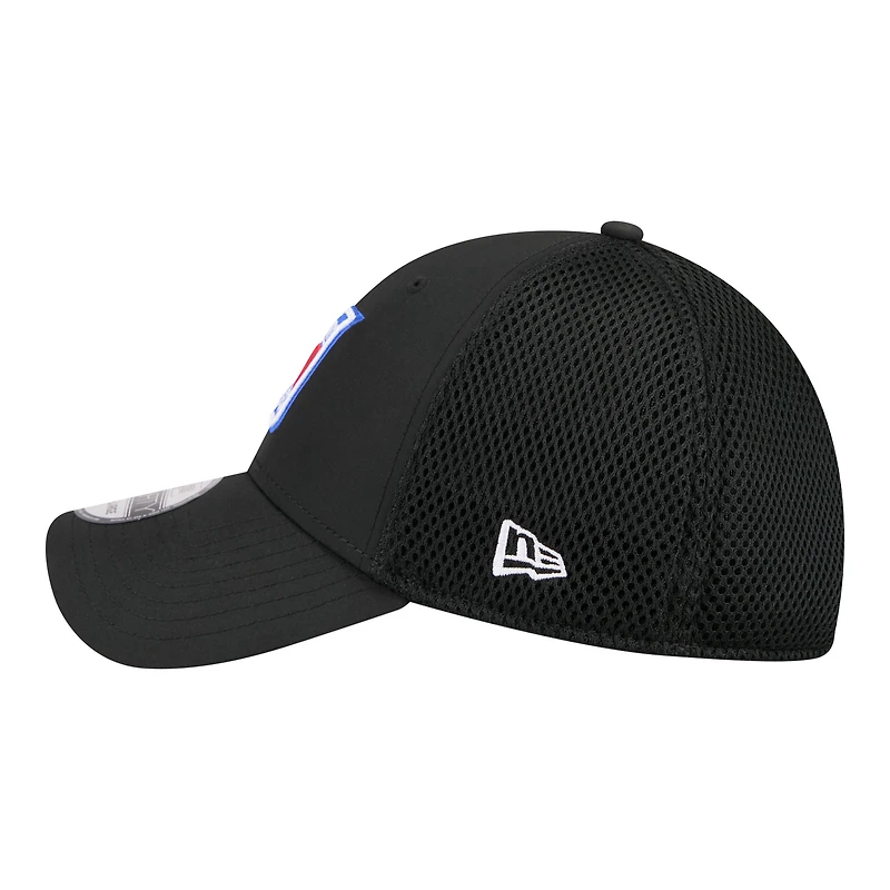 Men's New Era Black York Rangers Logo 39THIRTY Flex Hat