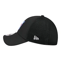 Men's New Era  Black York Rangers Logo 39THIRTY Flex Hat
