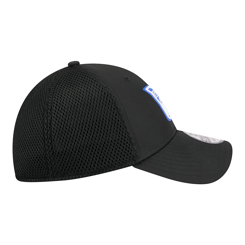 Men's New Era  Black York Rangers Logo 39THIRTY Flex Hat