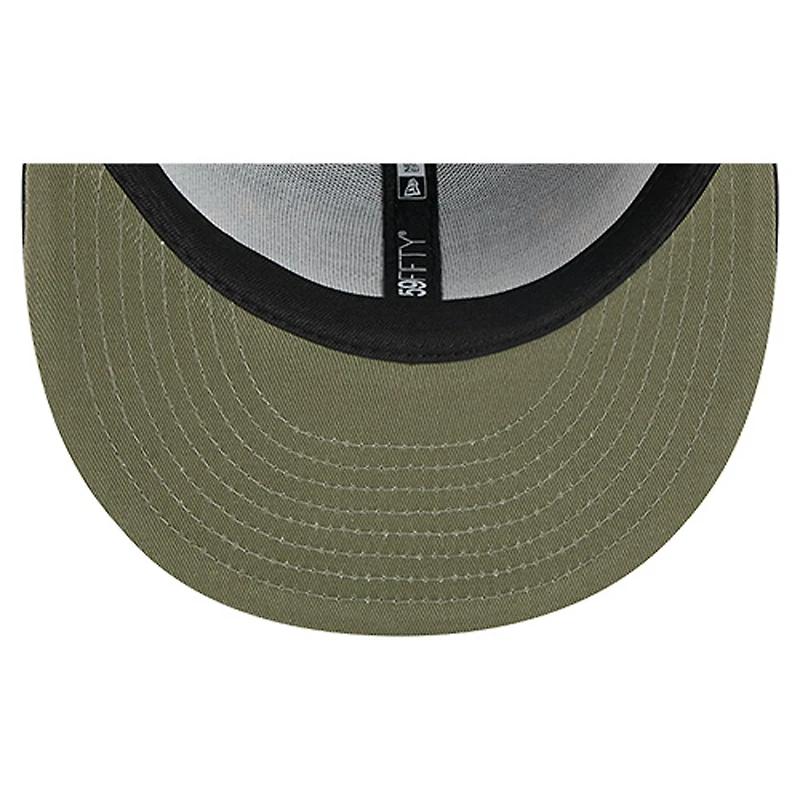 Casquette ajustée 59FIFTY New Era noire pour homme, motif camouflage numérique, étoiles, York Rangers