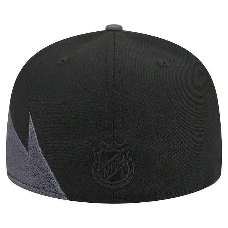 Men's New Era Black York Rangers Spikes 59FIFTY Fitted Hat