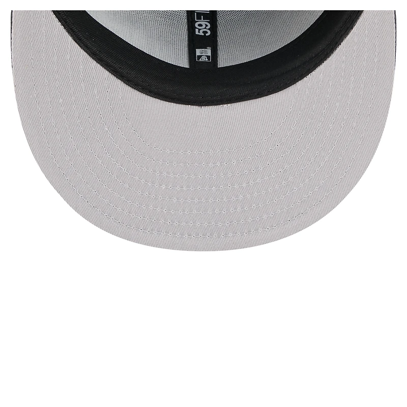 Casquette ajustée New Era 59FIFTY noire pour homme, motif York Rangers Spikes