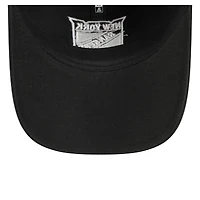 Casquette ajustable New Era 9TWENTY noire avec appliqué en tissu des Rangers de New York pour homme