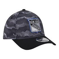 Men's New Era Black York Rangers Zero Dark 39THIRTY Flex Hat