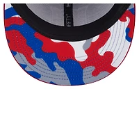 Men's New Era Blue/Red New York Rangers Camo Meshback 9FIFTY Snapback Hat