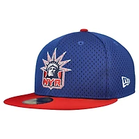 Men's New Era Blue/Red York Rangers Mesh Crown Two-Tone 59FIFTY Fitted Hat