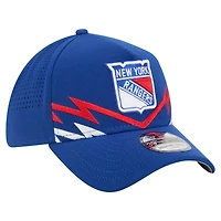 Men's New Era Blue York Rangers 39THIRTY A-Frame Perforated Flex Hat