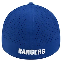 Casquette New Era bleue York Rangers 39THIRTY A-Frame perforée Flex pour homme