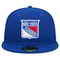 Casquette ajustée New Era Core 59FIFTY bleue York Rangers pour homme