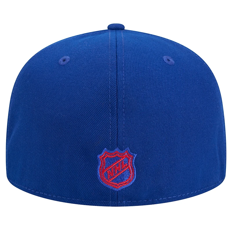 Casquette ajustée New Era Core 59FIFTY bleue York Rangers pour homme