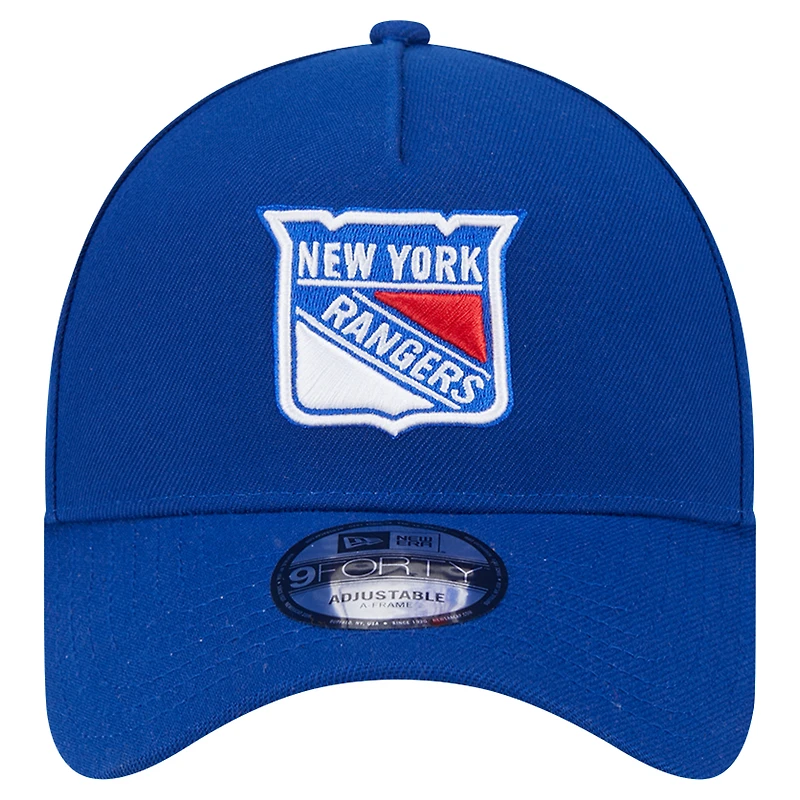 Men's New Era  Blue New York Rangers Core A-Frame 9FORTY Adjustable Hat