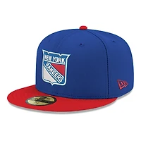 Men's New Era  Blue York Rangers Core Logo Two-Tone 59FIFTY Fitted Hat