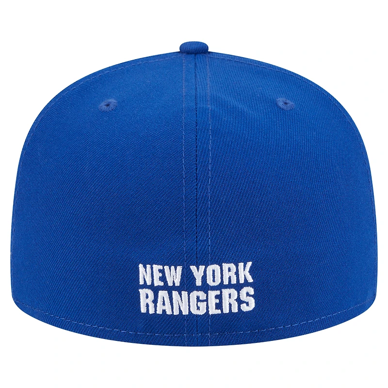 Casquette ajustée New Era Deceptor 59FIFTY bleue des Rangers de York pour homme