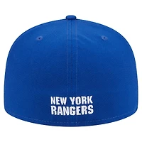 Casquette ajustée New Era Deceptor 59FIFTY bleue des Rangers de York pour homme