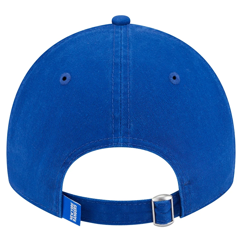 Men's New Era Blue New York Rangers Deceptor 9TWENTY Adjustable Hat