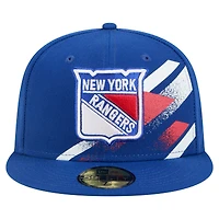 Casquette ajustée New Era 59FIFTY bleue York Rangers pour homme
