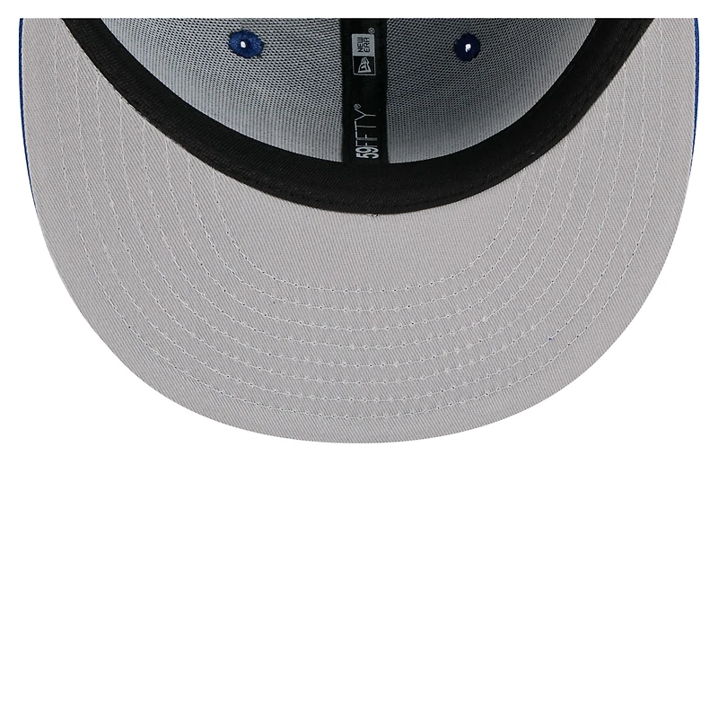 Men's New Era Blue York Rangers Faded Lines 59FIFTY Fitted Hat