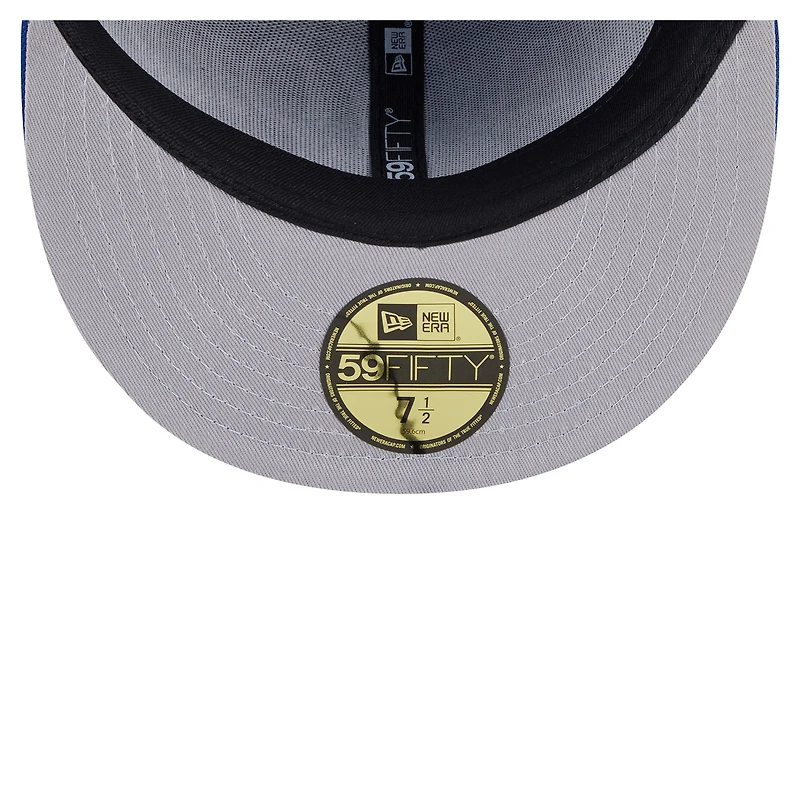 Casquette ajustée surdimensionnée New Era York Rangers bleue pour homme, modèle Arch 59Fifty