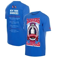 Men's New Era Blue York Rangers Stanley Cup Trophy Graphic T-Shirt
