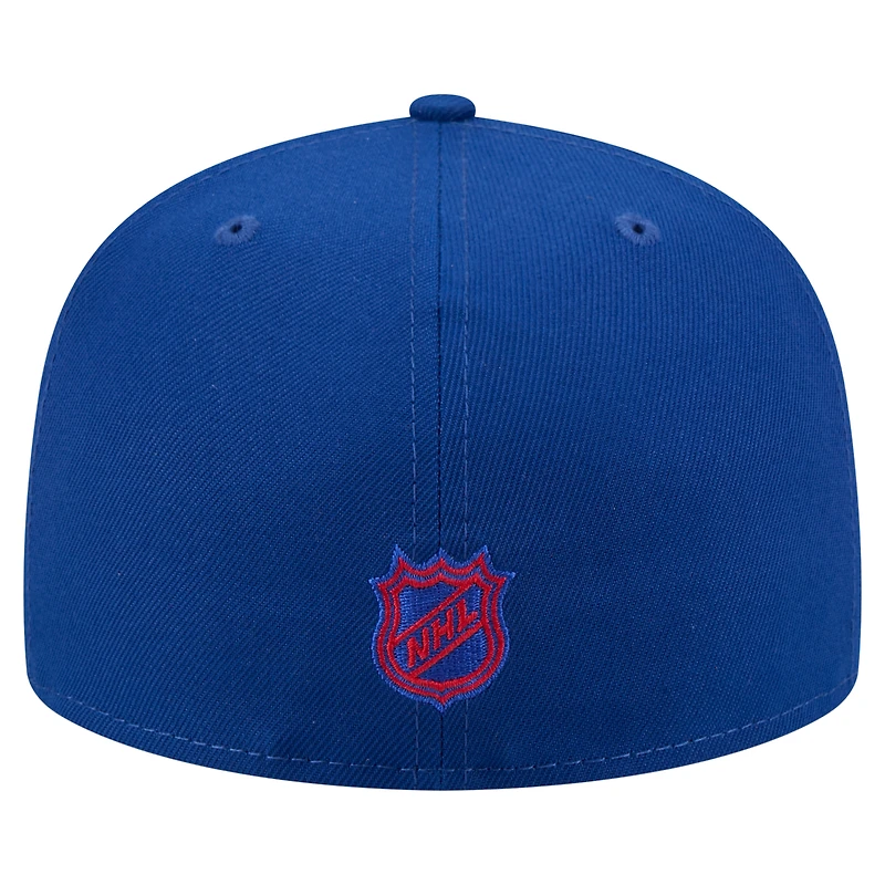 Casquette ajustée New Era 59FIFTY bleue des Rangers de York pour homme